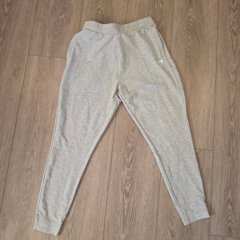 Gymshark Mens Joggers Grey Marl Tapered Sweatpants Size L Gymcore workout casual